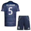 Camisolas Real Madrid Bellingham 5 Criança 2º Equipamento Alternativa 2025-26 Manga Curta